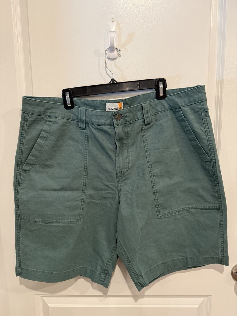 Timberland Shorts Mens 38 Green Outdoor Utility Carpenter Canvas Work Streetwear